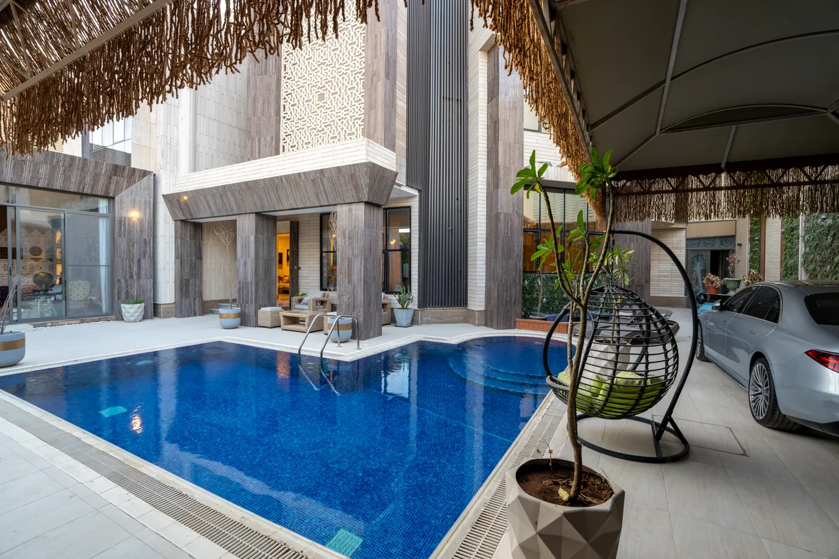 Luxury living space with bespoke furnishings.