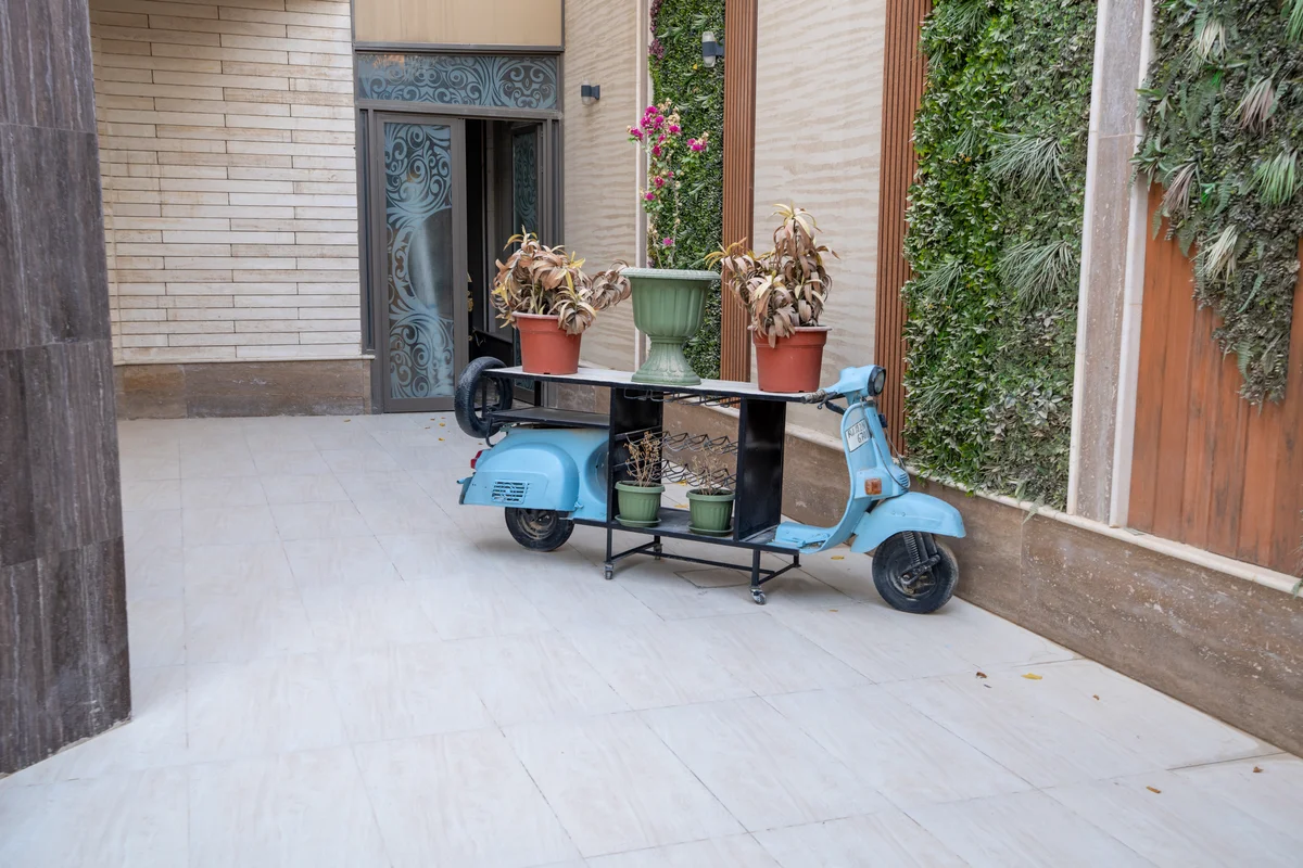 Curated sitting room with warm natural textures.